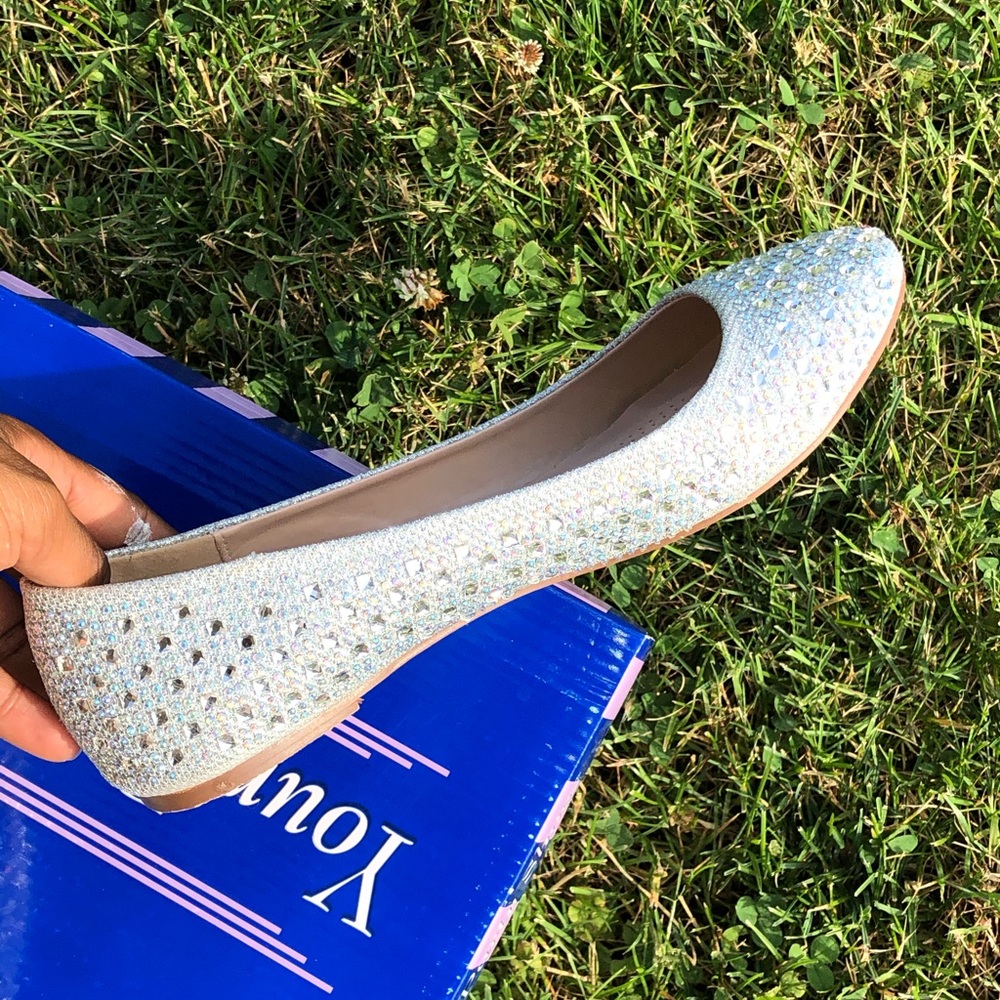 Silver Rhinestone Flats - Picture 7 of 8